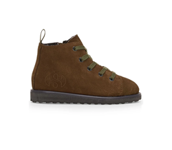 3008 BOOT SUEDE KIDS LACE UP BROWN EARTH GREEN 